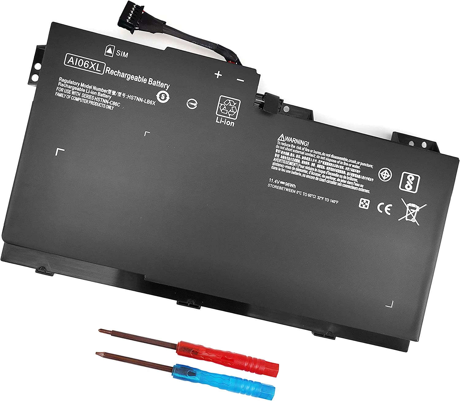 HP ZBook AI06XL Battery for  17 G3 Series A106XL HSTNN-LB6X 808451-001 808397-421 808451-001 808451-002 HSTNN-C86C AI06096XL AIO6XL T7V67EA V1Q04UT